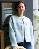 【ドゥクラッセ/DoCLASSE】のエアーフォルム・Cカラーブルゾン ライトブルー|ID: prp329100004931610 ipo3291000000037093614