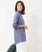 【ドゥクラッセ/DoCLASSE】の超長綿・タートルネックフレアチュニック ダークブルーグレー|ID: prp329100004931631 ipo3291000000037234955