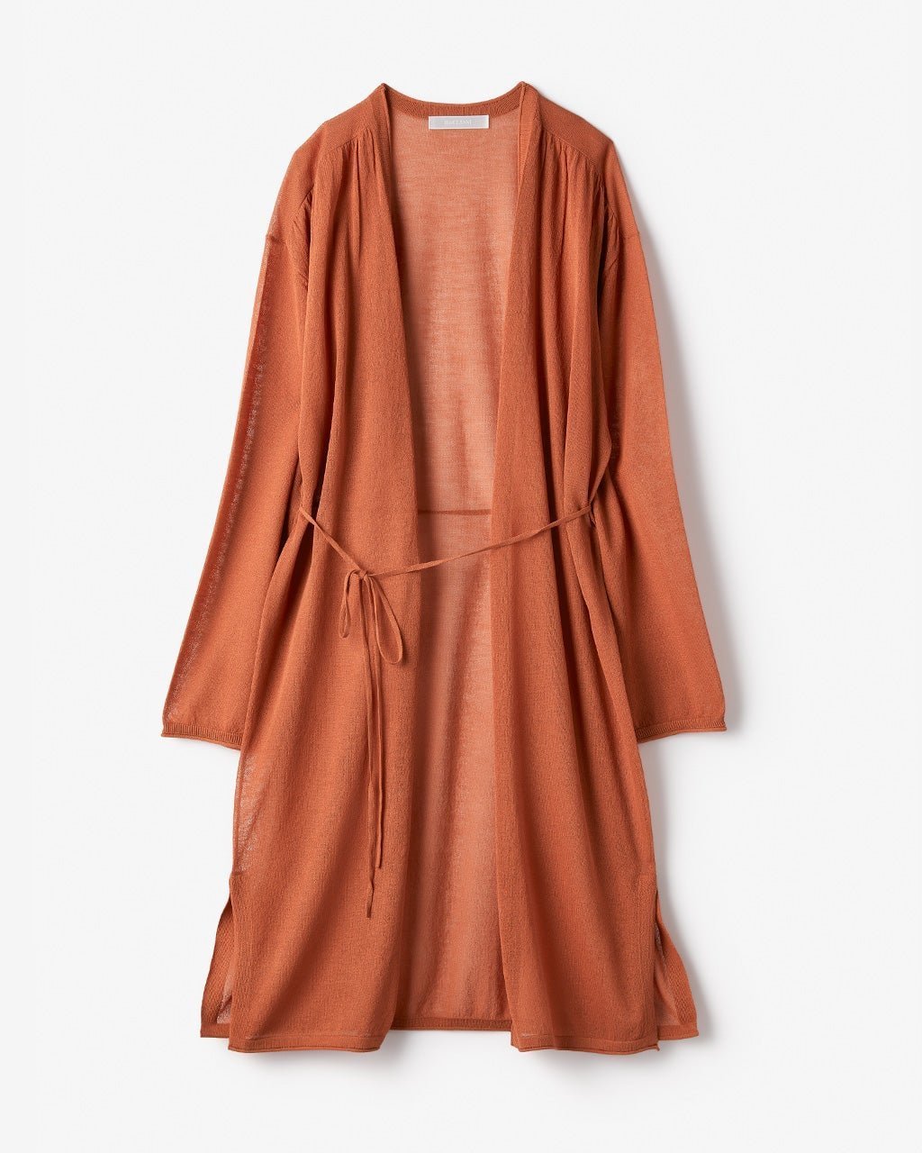 【ドゥクラッセ/DoCLASSE】のライトシアー・ベルト付きロングカーディガン インテリア・キッズ・メンズ・レディースファッション・服の通販 founy(ファニー) 　ファッション　Fashion　レディースファッション　Fashion for Women　トップス・カットソー　Cut & Sew Tops　カーディガン・羽織り　Layered Style Cardigans　ベルト&ウエストマーク　Belts & Waist Accessories　カーディガン　Cardigan, Knitwear　サマー　Summer, Summer Style　シアー　Sheer, See-Through　ロング　Long, Long-Length　エレガント 上品　Elegant　人気　Popular, Best Seller　夏　Summer　テラコッタ|ID: prp329100004931665 ipo3291000000037015408