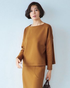 【ドゥクラッセ/DoCLASSE】 ダンボールニット・ボートネック9分袖人気、トレンドファッション・服の通販 founy(ファニー) ファッション Fashion レディースファッション Fashion for Women トップス・カットソー Cut & Sew Tops ニット Knit Tops & Sweaters なめらか Smooth, Silky Texture カットソー Cut and Sewn Top ショート Short, Short Length セットアップ Set-Up, Coordinated Outfit バランス Balance, Style Balance 人気 Popular, Best Seller |ID:prp329100004931667