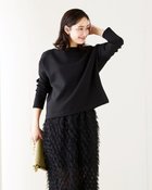 【ドゥクラッセ/DoCLASSE】のダンボールニット・ボートネック9分袖 ブラック|ID: prp329100004931667 ipo3291000000037097803