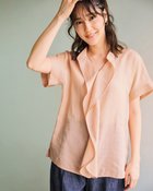 【ドゥクラッセ/DoCLASSE】のシアーラミー・ラッフルフリルブラウス 人気、トレンドファッション・服の通販 founy(ファニー) ファッション Fashion レディースファッション Fashion for Women トップス・カットソー Cut & Sew Tops シャツ・ブラウス・オフィスカジュアル Elegant Blouses & Button-Ups フリル Frill, Ruffle 人気 Popular, Best Seller thumbnail ピンクベージュ|ID: prp329100004931669 ipo3291000000037015422