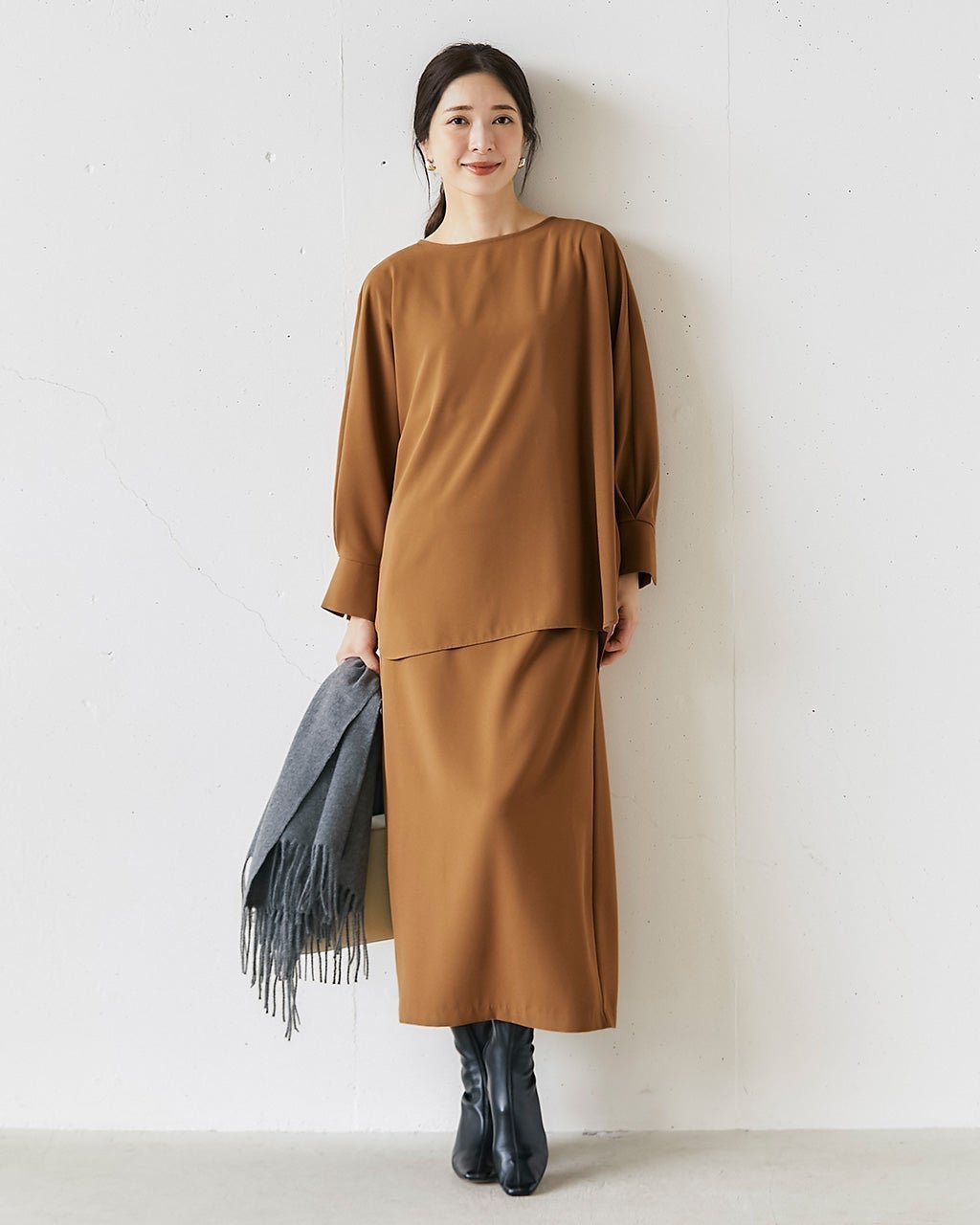 【ドゥクラッセ/DoCLASSE】のジョーゼット・マーメイドフレアスカート インテリア・キッズ・メンズ・レディースファッション・服の通販 founy(ファニー) 　ファッション　Fashion　レディースファッション　Fashion for Women　セットアップ　Matching Sets　スカート・ミニ/ミディ/マキシ　Skirts / Mini, Midi & Maxi Skirts　スカート　Skirts　Aライン・フレアスカート　A-Line & Flared Skirts　おすすめ　Recommended / Our Picks　なめらか　Smooth, Silky Texture　ジョーゼット　Georgette, Semi-Sheer Fabric　スマート　Smart, Elegant　セットアップ　Set-Up, Coordinated Outfit　パターン　Pattern, Design Print　フォルム　Silhouette, Form　フレア　Flare, Flared　マーメイド　Mermaid, Fishtail Silhouette　人気　Popular, Best Seller　キャメル|ID: prp329100004931677 ipo3291000000037015463