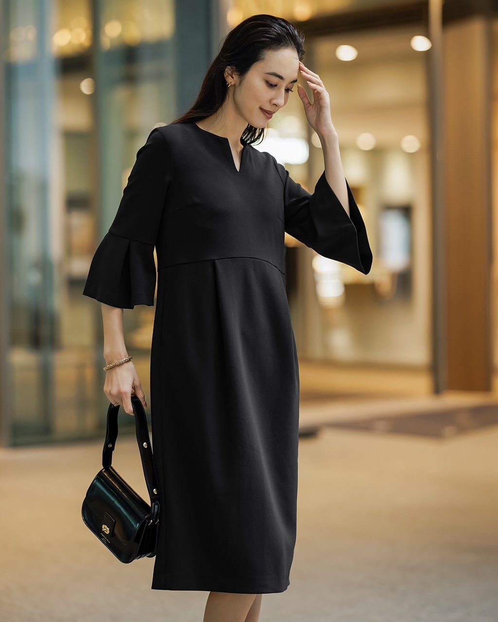 【ドゥクラッセ/DoCLASSE】のトリアセダブル・ベルスリーブワンピース 人気、トレンドファッション・服の通販 founy(ファニー) 　ファッション　Fashion　レディースファッション　Fashion for Women　ワンピース　Dresses　シンプル　Simple, Minimal　ストレッチ　Stretch, Stretchy Fabric　セットアップ　Set-Up, Coordinated Outfit　セレモニー　Ceremony　ロング　Long, Long-Length　夏　Summer　日本製　Made In Japan　S/S・春夏　SS, Spring/Summer, Warm Season　A/W・秋冬　Autumn/Winter　 other-1|ID: prp329100004931686 ipo3291000000037015505