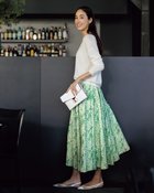 【ドゥクラッセ/DoCLASSE】のボタニカルジャカード・フレアスカート 人気、トレンドファッション・服の通販 founy(ファニー) ファッション Fashion レディースファッション Fashion for Women スカート Skirts Aライン・フレアスカート A-Line & Flared Skirts ジャカード／ジャガード Jacquard, Woven Pattern フレア Flare, Flared ボタニカル Botanical, Floral Pattern thumbnail グリーン・パターン|ID: prp329100004931687 ipo3291000000037015519