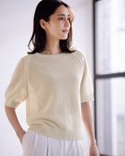 【ドゥクラッセ/DoCLASSE】のハイゲージメッシュニット・半袖プルオーバー ストーン|ID: prp329100004931693 ipo3291000000037097835