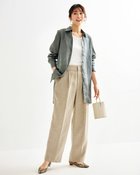 【ドゥクラッセ/DoCLASSE】のシアーラミー・ロングシャツ オリーブ|ID: prp329100004931712 ipo3291000000037191875