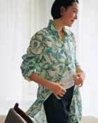 【ドゥクラッセ/DoCLASSE】のシアーラミー・ロングシャツ グリーン・パターン|ID: prp329100004931712 ipo3291000000037191880