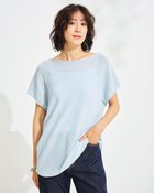 【ドゥクラッセ/DoCLASSE】の和紙ブレンド・フレンチ袖ロングニット アイスブルー|ID: prp329100004931715 ipo3291000000037191885