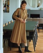 【ドゥクラッセ/DoCLASSE】のコットン混ブロード・スキッパーシャツワンピ ベージュ|ID: prp329100004931727 ipo3291000000037015765