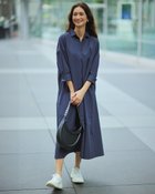 【ドゥクラッセ/DoCLASSE】のコットン混ブロード・スキッパーシャツワンピ ミッドナイトブルー|ID: prp329100004931727 ipo3291000000037256057