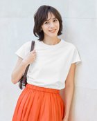 【ドゥクラッセ/DoCLASSE】のシルキーポンチ・フレンチスリーブT ホワイト|ID: prp329100004931733 ipo3291000000037101998