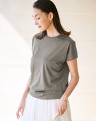 【ドゥクラッセ/DoCLASSE】のシルキーポンチ・フレンチスリーブT グレー|ID: prp329100004931733 ipo3291000000037102000