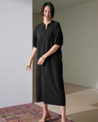 【ドゥクラッセ/DoCLASSE】のリネンタッチ・パフ袖サックワンピース 人気、トレンドファッション・服の通販 founy(ファニー) ファッション Fashion レディースファッション Fashion for Women ワンピース Dresses スリーブ Sleeve, Long Sleeve / Short Sleeve フォルム Silhouette, Form ロング Long, Long-Length thumbnail ブラック|ID: prp329100004931734 ipo3291000000037015809