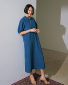 【ドゥクラッセ/DoCLASSE】のリネンタッチ・パフ袖サックワンピース 人気、トレンドファッション・服の通販 founy(ファニー) ファッション Fashion レディースファッション Fashion for Women ワンピース Dresses スリーブ Sleeve, Long Sleeve / Short Sleeve フォルム Silhouette, Form ロング Long, Long-Length thumbnail ブルー|ID: prp329100004931734 ipo3291000000037015813