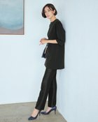 【ドゥクラッセ/DoCLASSE】のアクリル混ポンチ・サイドラインチュニック ブラック|ID: prp329100004931738 ipo3291000000037093252