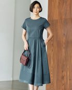 【ドゥクラッセ/DoCLASSE】の異素材コンビ・アシンメトリーワンピース グレーブルー|ID: prp329100004931742 ipo3291000000037235145