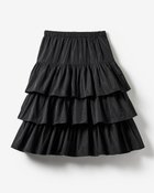 【ドゥクラッセ/DoCLASSE】のシルクタフタ・ティアードスカート ブラック|ID: prp329100004931745 ipo3291000000037102051