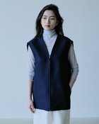 【ドゥクラッセ/DoCLASSE】のシルキーダブルフェイス・コクーンジレ ネイビー|ID: prp329100004931752 ipo3291000000037102074