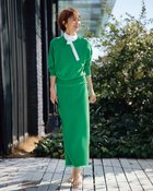 【ドゥクラッセ/DoCLASSE】のシアーフリル・ニットスカート 人気、トレンドファッション・服の通販 founy(ファニー) ファッション Fashion レディースファッション Fashion for Women セットアップ Matching Sets スカート・ミニ/ミディ/マキシ Skirts / Mini, Midi & Maxi Skirts おすすめ Recommended / Our Picks なめらか Smooth, Silky Texture シンプル Simple, Minimal ストレート Straight, Straight Cut セットアップ Set-Up, Coordinated Outfit トレンド Trend, Trending Now thumbnail グリーン|ID: prp329100004931762 ipo3291000000037015938