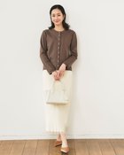 【ドゥクラッセ/DoCLASSE】のシアーフリル・ニットスカート オフホワイト|ID: prp329100004931762 ipo3291000000037057187
