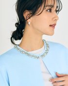 【ドゥクラッセ/DoCLASSE】のビジューネック・ボレロカーディガン ペールブルー|ID: prp329100004931778 ipo3291000000037102206