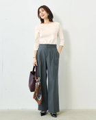 【ドゥクラッセ/DoCLASSE】のボートネックN/7分袖・ドゥクラッセTシャツ ライトグレー|ID:prp329100004931780