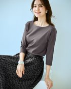 【ドゥクラッセ/DoCLASSE】のボートネックN/7分袖・ドゥクラッセTシャツ チャコール|ID:prp329100004931780