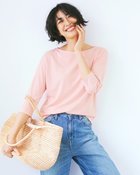 【ドゥクラッセ/DoCLASSE】のボートネックN/7分袖・ドゥクラッセTシャツ ソフトピンク|ID: prp329100004931780 ipo3291000000037098055