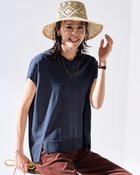 【ドゥクラッセ/DoCLASSE】のUVクールニット・Vネックトップス ネイビー|ID:prp329100004931789