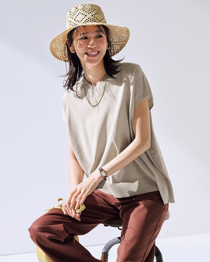 【ドゥクラッセ/DoCLASSE】のUVクールニット・Vネックトップス インテリア・キッズ・メンズ・レディースファッション・服の通販 founy(ファウニー) https://founy.com/ ファッション Fashion レディースファッション Fashion for Women トップス・カットソー Cut & Sew Tops ニット Knit Tops & Sweaters Vネックトップス V-Neck Tops / V-Cut Neckline Shirts 新作・新入荷 New Arrivals / New In カットソー Cut and Sewn Top クール Cool, Chic スリーブ Sleeve, Long Sleeve / Short Sleeve セーター Sweater, Knitwear フレンチ French, French Style ベスト Vest, Waistcoat 抗菌 Antibacterial, Bacteria-Resistant |ID: prp329100004931789 ipo3291000000037246169