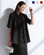 【ドゥクラッセ/DoCLASSE】のフレンチリネン・ハーフ袖ジャケット 人気、トレンドファッション・服の通販 founy(ファニー) ファッション Fashion レディースファッション Fashion for Women アウター Coat / Outerwear Collection レディースジャケット・軽アウター Jackets 新作・新入荷 New Arrivals / New In おすすめ Recommended / Our Picks オケージョン Occasion Wear ジャケット Jacket, Outerwear セットアップ Set-Up, Coordinated Outfit ダブル Double, Double-Breasted ハーフ Half, Half-Length フランス France, French フレンチ French, French Style プレミアム Premium, High-End リネン Linen, Linen Fabric ビジネス 仕事 通勤 Business / Work / Commuting 半袖 Short Sleeve, Half Sleeve 夏 Summer 春 Spring S/S・春夏 SS, Spring/Summer, Warm Season thumbnail ブラック|ID: prp329100004931794 ipo3291000000037016091