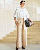 【ドゥクラッセ/DoCLASSE】のトリニティツイル・セミワイドパンツ 人気、トレンドファッション・服の通販 founy(ファニー) ファッション Fashion レディースファッション Fashion for Women パンツ Pants & Trousers オケージョン Occasion Wear サマー Summer, Summer Style ストレッチ Stretch, Stretchy Fabric セットアップ Set-Up, Coordinated Outfit ワイド Wide, Wide Fit エレガント 上品 Elegant ビジネス 仕事 通勤 Business / Work / Commuting 入学式 Entrance Ceremony thumbnail ライトベージュ|ID: prp329100004932672 ipo3291000000037023321