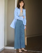 【ドゥクラッセ/DoCLASSE】のミラクルストレッチ・ピンタックワイド64cm 人気、トレンドファッション・服の通販 founy(ファニー) ファッション Fashion レディースファッション Fashion for Women パンツ Pants & Trousers おすすめ Recommended / Our Picks バランス Balance, Style Balance フロント Front, Front Design ワイド Wide, Wide Fit thumbnail ブルー|ID: prp329100004932677 ipo3291000000037023371