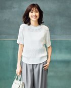 【ドゥクラッセ/DoCLASSE】の透かし編み・ボクシーニット ホワイト|ID: prp329100004932697 ipo3291000000037097792