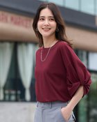 【ドゥクラッセ/DoCLASSE】のスーピマT・ツイストギャザースリーブ 人気、トレンドファッション・服の通販 founy(ファニー) ファッション Fashion レディースファッション Fashion for Women トップス・カットソー Cut & Sew Tops シャツ・ブラウス・オフィスカジュアル Elegant Blouses & Button-Ups ロングTシャツ・Tシャツ Longline T-Shirts & Tees カットソー・ベーシックTシャツ Cut-and-Sewn Tops / Stretch Tees & Basics カットソー Cut and Sewn Top シルク Silk, 100% Silk シンプル Simple, Minimal スリーブ Sleeve, Long Sleeve / Short Sleeve スーピマ Supima, Premium Cotton ツイスト Tweed, Tweed Fabric デニム Denim, Jeans Material フェミニン Feminine, Girly プレミアム Premium, High-End ボトム Bottoms, Lower Wear thumbnail ワイン|ID: prp329100004932698 ipo3291000000037023637