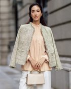 【ドゥクラッセ/DoCLASSE】のスラブツイード・Cカラージャケット ホワイト|ID: prp329100004932724 ipo3291000000037023935