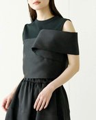 【ドゥクラッセ/DoCLASSE】のオクタダブルクロス・アシメクロップトップス ブラック|ID: prp329100004932731 ipo3291000000037057175
