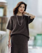 【ドゥクラッセ/DoCLASSE】のブークレニット・ハーフスリーブトップス 人気、トレンドファッション・服の通販 founy(ファニー) ファッション Fashion レディースファッション Fashion for Women ワンピース Dresses セットアップ Matching Sets レディーストップス・ブラウス Tops & Blouses / Assorted Women's Tops セットアップ Set-Up, Coordinated Outfit デニム Denim, Jeans Material フォルム Silhouette, Form モコモコ Fuzzy, Fluffy モダン Modern, Contemporary ループ Loop, Loop Knit thumbnail チャコール|ID: prp329100004932764 ipo3291000000037024417