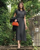 【ドゥクラッセ/DoCLASSE】のUVスラブ・ギャザーワンピース無地/長め丈115㎝ チャコール|ID: prp329100004933913 ipo3291000000037139966