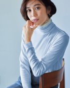 【ドゥクラッセ/DoCLASSE】のエアリーウール・メロウネックトップス サックス・パターン|ID: prp329100004933915 ipo3291000000037101752