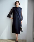 【ドゥクラッセ/DoCLASSE】のダブル編みジャージー・キーネックジャンスカ 105cm 人気、トレンドファッション・服の通販 founy(ファニー) ファッション Fashion レディースファッション Fashion for Women ワンピース Dresses おすすめ Recommended / Our Picks シンプル Simple, Minimal ダブル Double, Double-Breasted ロング Long, Long-Length ワーク Workwear, Utility Style 人気 Popular, Best Seller thumbnail ミッドナイトブルー|ID: prp329100004933916 ipo3291000000037032029