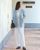 【ドゥクラッセ/DoCLASSE】のコットン混・ニットテーラードジャケット サックス|ID: prp329100004933917 ipo3291000000037093846