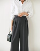 【ドゥクラッセ/DoCLASSE】のウールサキソニー・タックワイドパンツ 人気、トレンドファッション・服の通販 founy(ファニー) ファッション Fashion レディースファッション Fashion for Women パンツ Pants & Trousers とろみ Fluid, Flowy Fabric なめらか Smooth, Silky Texture フェミニン Feminine, Girly ワイド Wide, Wide Fit thumbnail グレー|ID: prp329100004933919 ipo3291000000037032042