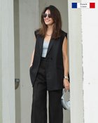 【ドゥクラッセ/DoCLASSE】のフレンチリネン・テーラードジレ ブラック|ID: prp329100004933925 ipo3291000000037032067