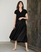 【ドゥクラッセ/DoCLASSE】のコットンポンチ・異素材デザインワンピース ブラック|ID:prp329100004933928