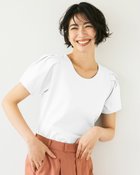 【ドゥクラッセ/DoCLASSE】のタックパフスリーブ/半袖・ドゥクラッセTシャツ ホワイト|ID:prp329100004933929