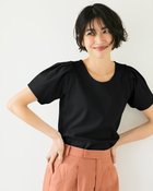 【ドゥクラッセ/DoCLASSE】のタックパフスリーブ/半袖・ドゥクラッセTシャツ ブラック|ID: prp329100004933929 ipo3291000000037140121