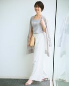 【ドゥクラッセ/DoCLASSE】のスパークリングニット・着流しカーディガン シルバー|ID: prp329100004933931 ipo3291000000037093305