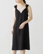 【ドゥクラッセ/DoCLASSE】のコットン混ツイード・Aラインワンピース ブラック|ID: prp329100004933938 ipo3291000000037057239